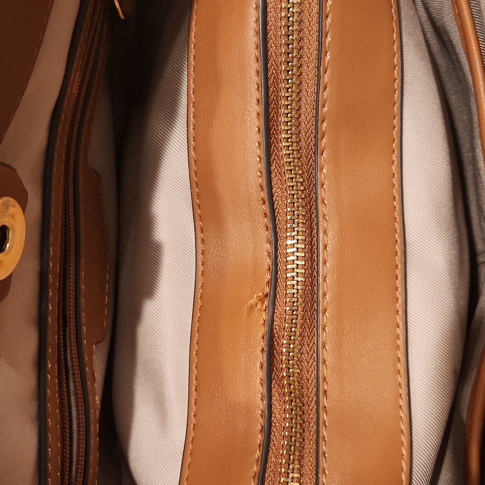 Nine West Tan and Brown Satchel - Picture 10 of 16